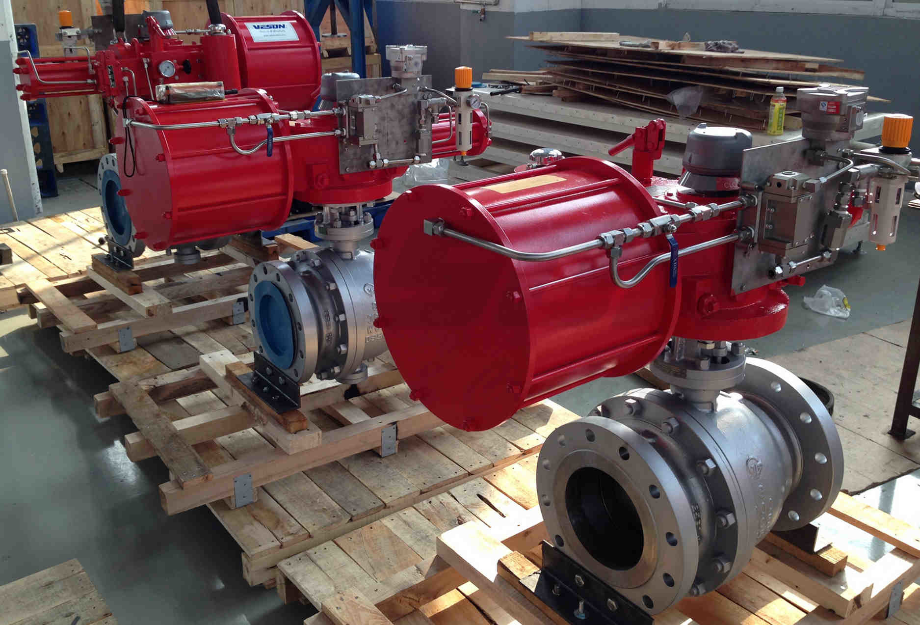 Trunnion Mounted Motorized Valve Actuator , Scotch Yoke Control Valve