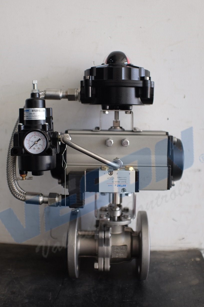 CS / SS304 Pneumatic Emergency Shut Down Valve Medium Temperature Media