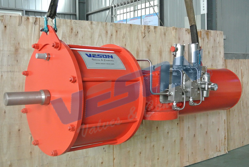 Scotch Yoke Pneumatic Gate Valve Actuator / Air Operated Actuator For