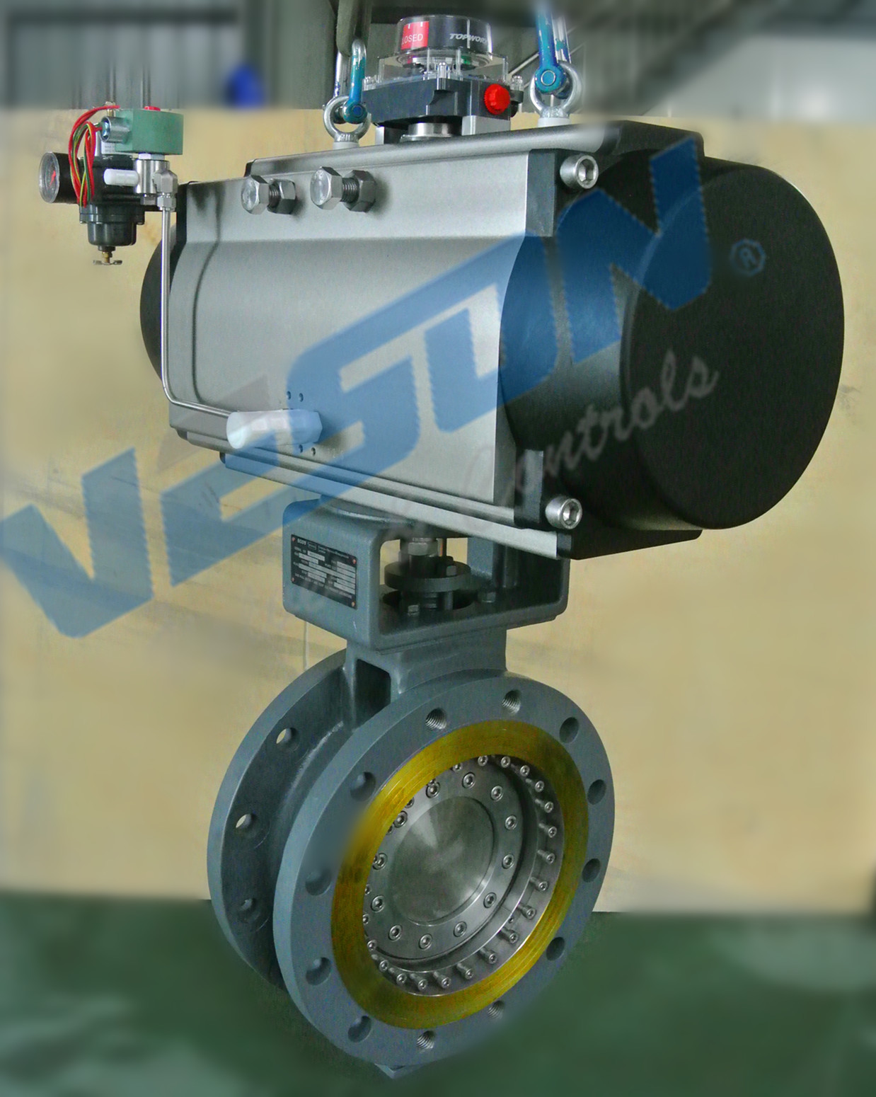 Flanged High Performance Butterfly Valves / Pneumatic On Off Butterfly
