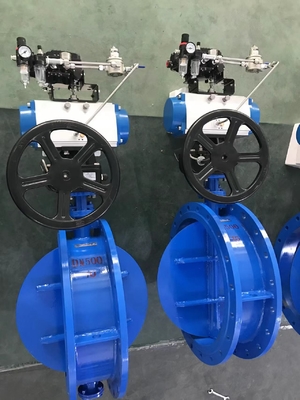 Pneumatic Actuator Operated Damper High Temperature Butterfly Damper Motorized Butterfly Damper