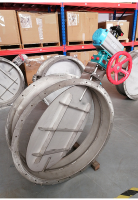 Pneumatic Actuator Operated Damper High Temperature Butterfly Damper Motorized Butterfly Damper