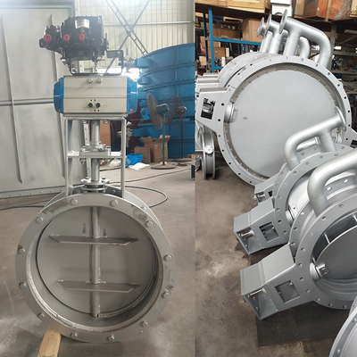 Pneumatic Actuator Operated Damper High Temperature Butterfly Damper Motorized Butterfly Damper