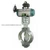 Pneumatic Butterfly Valve Flange Type Metal Seat High Pressure