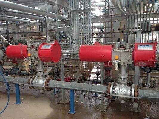 2-PC Flanged End Pneumatic Actuated Ball Valve with ISO5211 Standard for DN15-DN300 Industrial Applications