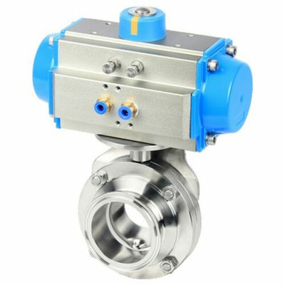 Pneumatic Ball Valve with Tri Clamp Connection Fireproof and Long Life Span for Industrial Usage