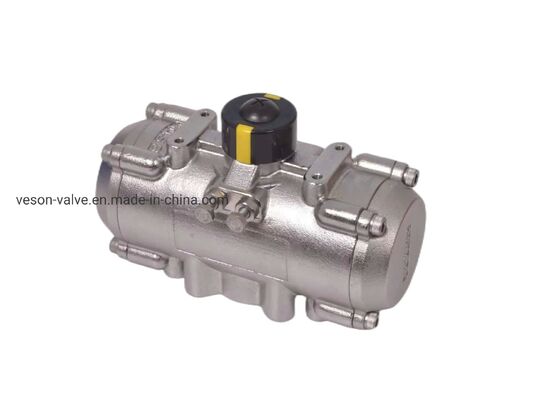 Pneumatic Rack and Pinion Actuator with 3878NM Output Torque VDI/VDE3845 Standard and 40-100psig Air Supply