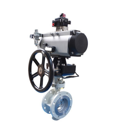 ANSI CLASS 150-900 316 Stainless Steel Full Port Pneumatic Flanged Ball Valve with ISO5211 Mounting