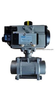 Pneumatic Butterfly Valve with Double-acting Cylinder Hard Anodized Aluminum Body Compliant with ISO5211 & DIN3337 Standards