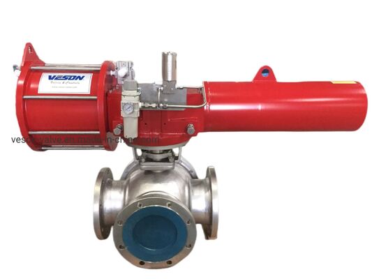 316 Stainless Steel Pneumatic Butterfly Valve with JIS10-20K Nominal Pressure and ISO5211 Direct Mounting