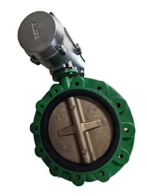 316 Stainless Steel Pneumatic Butterfly Valve with JIS10-20K Nominal Pressure and ISO5211 Direct Mounting