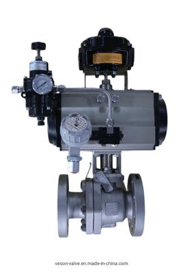 316 Stainless Steel Full Port Pneumatic Ball Valve with ISO5211 Mounting for Industrial Applications