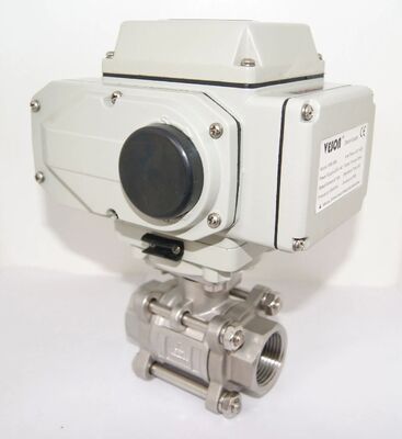 Electric Actuated Ball Valve with 3-PC Screwed End, PN1.0-32.0MPa Pressure Rating, and ISO5211 Standard Compliance