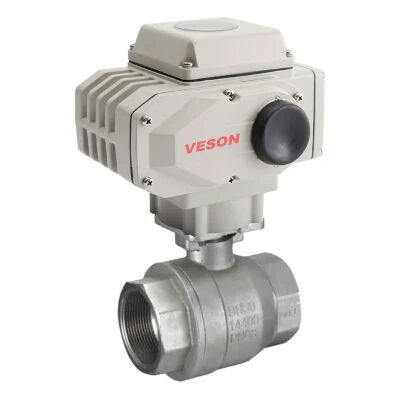 Electric Actuated Ball Valve with 3-PC Screwed End, PN1.0-32.0MPa Pressure Rating, and ISO5211 Standard Compliance