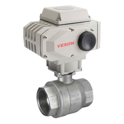 Electric Actuated Ball Valve with 2-PC Screwed End, ANSI CLASS 150-900 Rating, and Female Thread Connection