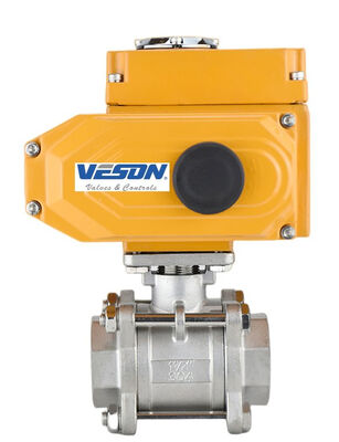 Electric Actuated Ball Valve with 2-PC Screwed End, ANSI CLASS 150-900 Rating, and Female Thread Connection