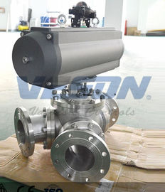 3 Position Double Acting Pneumatic Actuator Three Way Valve 3SPDT Valve Postion