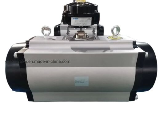 Hard Anodized Aluminum Pneumatic Actuator with ISO5211 & DIN3337 Standard and Travel Adjustment ±5º