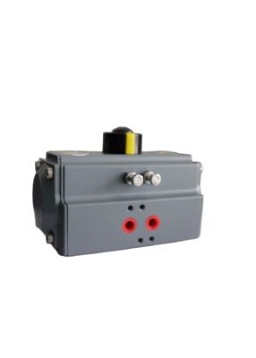 Hard Anodized Aluminum Pneumatic Actuator with ISO5211 & DIN3337 Standard and Travel Adjustment ±5º