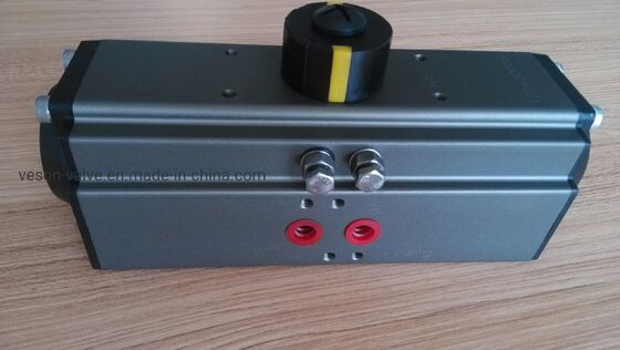 Hard Anodized Aluminum Pneumatic Cylinder with ISO5211 & DIN3337 Standard and Travel Adjustment ±5º