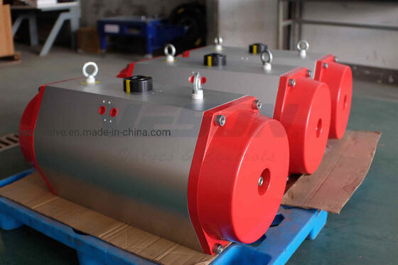 PTFE Coated Hard Anodized Aluminum Pneumatic Actuator with ISO5211 & DIN3337 Standard for Valve Operation