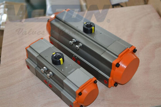 Hard Anodized Aluminum Pneumatic Actuator with ISO5211 & DIN3337 Standard and Travel Adjustment ±5º