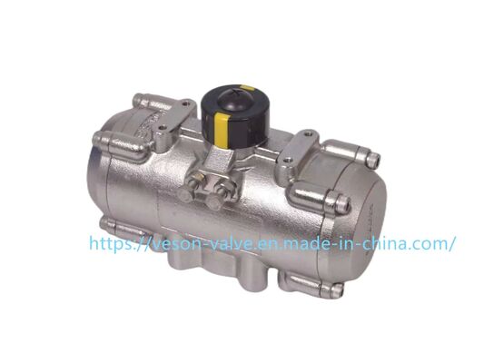 Stainless Steel Pneumatic Actuator with Double-acting Cylinder and Hard Anodized Aluminum Construction