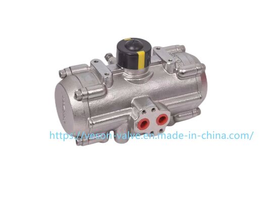 Stainless Steel Pneumatic Actuator with Double-acting Cylinder and Hard Anodized Aluminum Construction