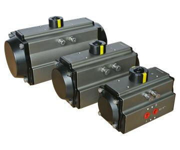 Hard Anodized Aluminum Rack and Pinion Pneumatic Actuator with 795NM Output Torque and ISO5211/DIN3337 Standard
