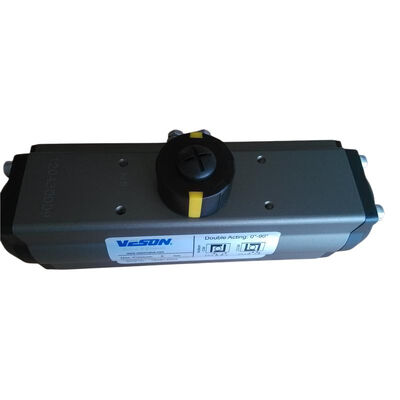 Pneumatic Rotary Actuator with 180 Degree Rotation Double Acting Hard Anodized Aluminum ISO5211 & DIN3337 Standard