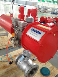 Red Heavy Duty Emergency Shutdown Valve / Pneumatic Flow Control Valve Fast Action