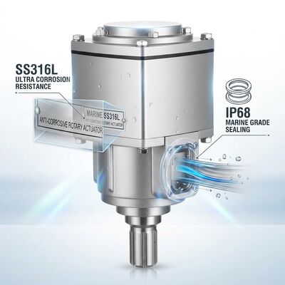 Double Acting 3 Position Pneumatic Rotary Actuator Hard Anodized Aluminum for Ball Butterfly Valve Control