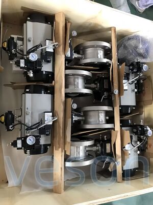 0.1-0.5 Seconds Response Time 3 Position Pneumatic Actuator with 10-500 Nm Torque Range and NAMUR Standard Mounting