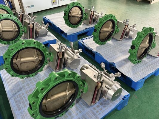 Double-Flanged ANSI 150lb Butterfly Valve Expertly Designed with PTFE Seat Remote Gear Transmission System