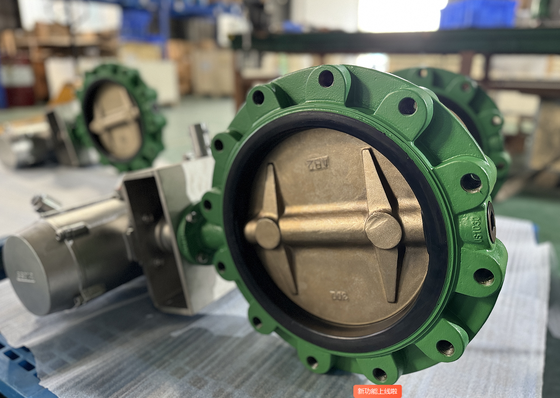 12 Inch ANSI 150lb Lug Butterfly Valve Precision Configured with NBR Seat Remote Valve Operation