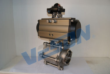 Pneumatic Ball Valve Rotary Actuator 3 Position With ISO Standard threaded NPT BSPT Socket Weld End