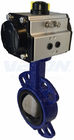 Pneumatic Cylinder Operated Butterfly Valve , Metal Seated Butterfly Valve  Air Flow Control