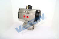 Aluminum Alloy Pneumatic Ball Valve With Flanged Connection Durable