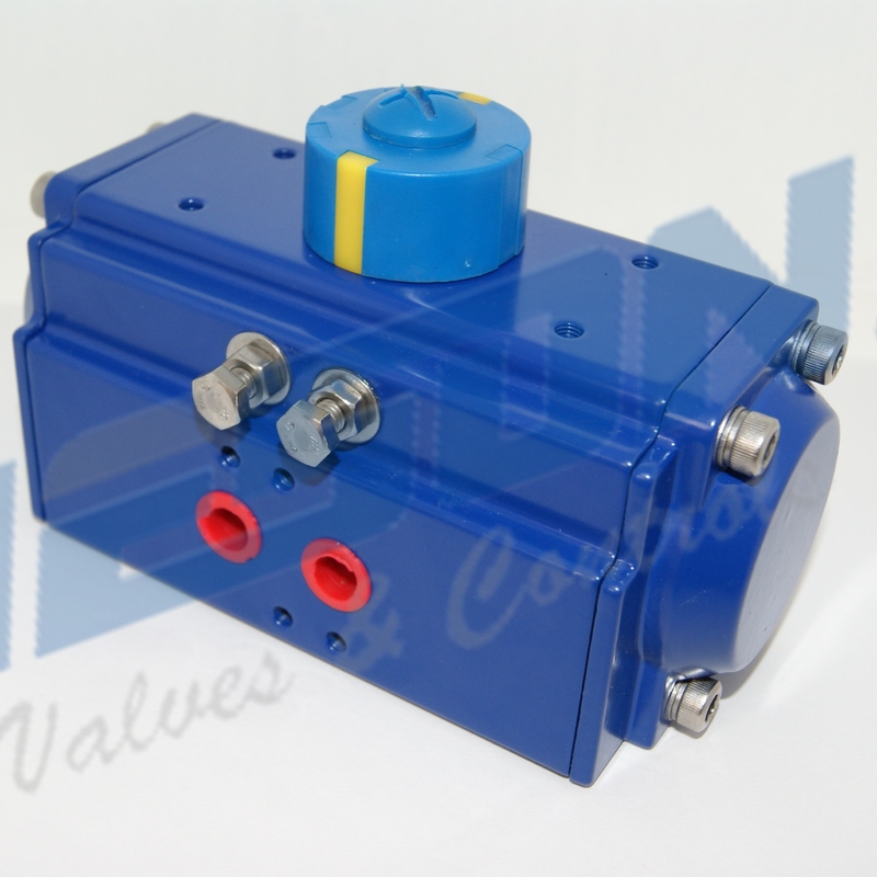 Double Anodized Aluminum Alloy Pneumatic Air Actuator With Limit Switches