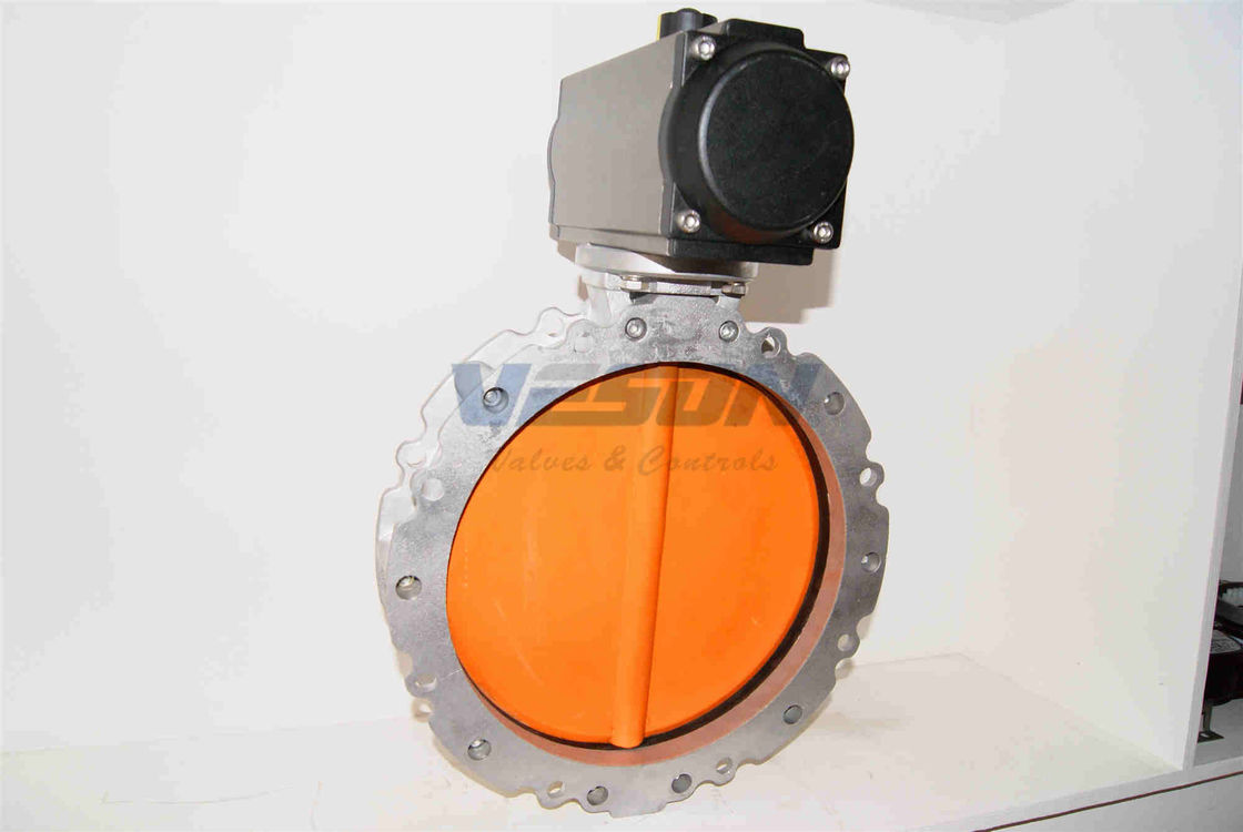 Air Operated Pneumatic Butterfly Valve For Shutting Off / Controlling / Diverting