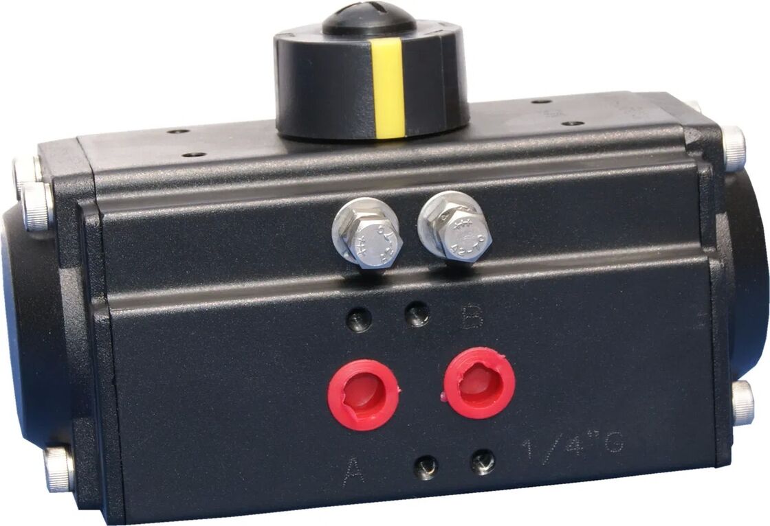 Epoxy Coated Hard Anodized Aluminum Pneumatic Actuator with Double-acting Cylinder for Valve Operation
