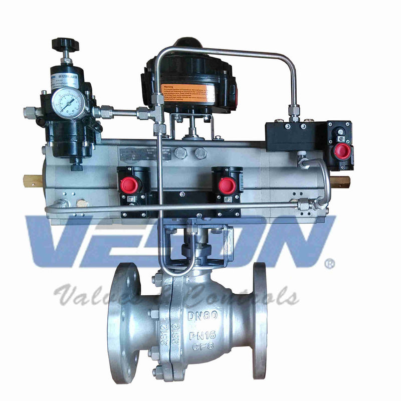 Durable 3 Position Pneumatic Actuator Ball Valve Actuator  For Material Loading Systems