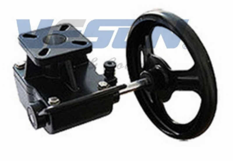 Cast Iron Declutchable Manual Override Gearbox For Pneumatic Rotary Valve Actuators