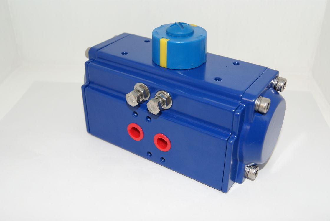 Polyester Coating Pneumatic Rack And Pinion Actuator / 0~90 Degree Rotary Actuator