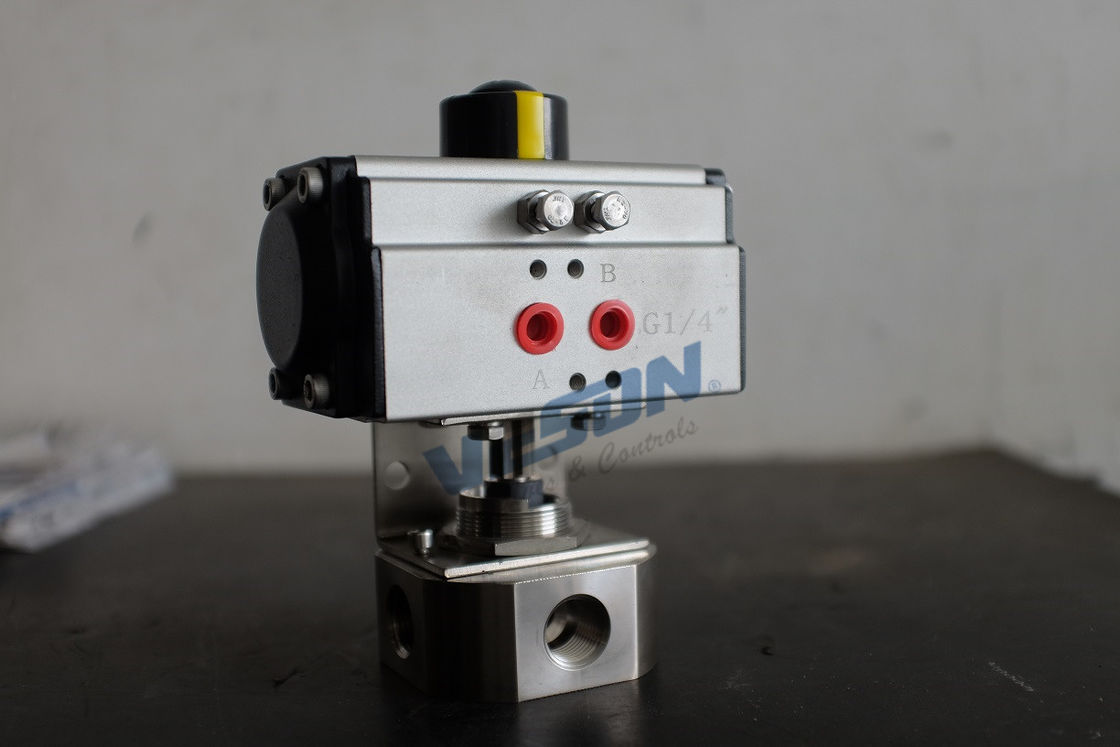 Pneumatic High Pressure Valve VS063DA / Stainless Steel Actuated Ball