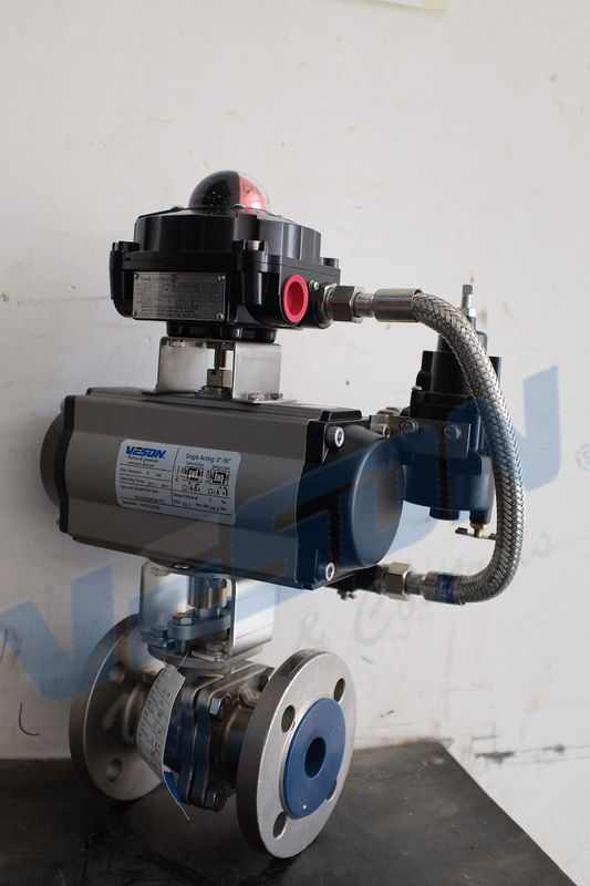 CS / SS304 Pneumatic Emergency Shut Down Valve Medium Temperature Media