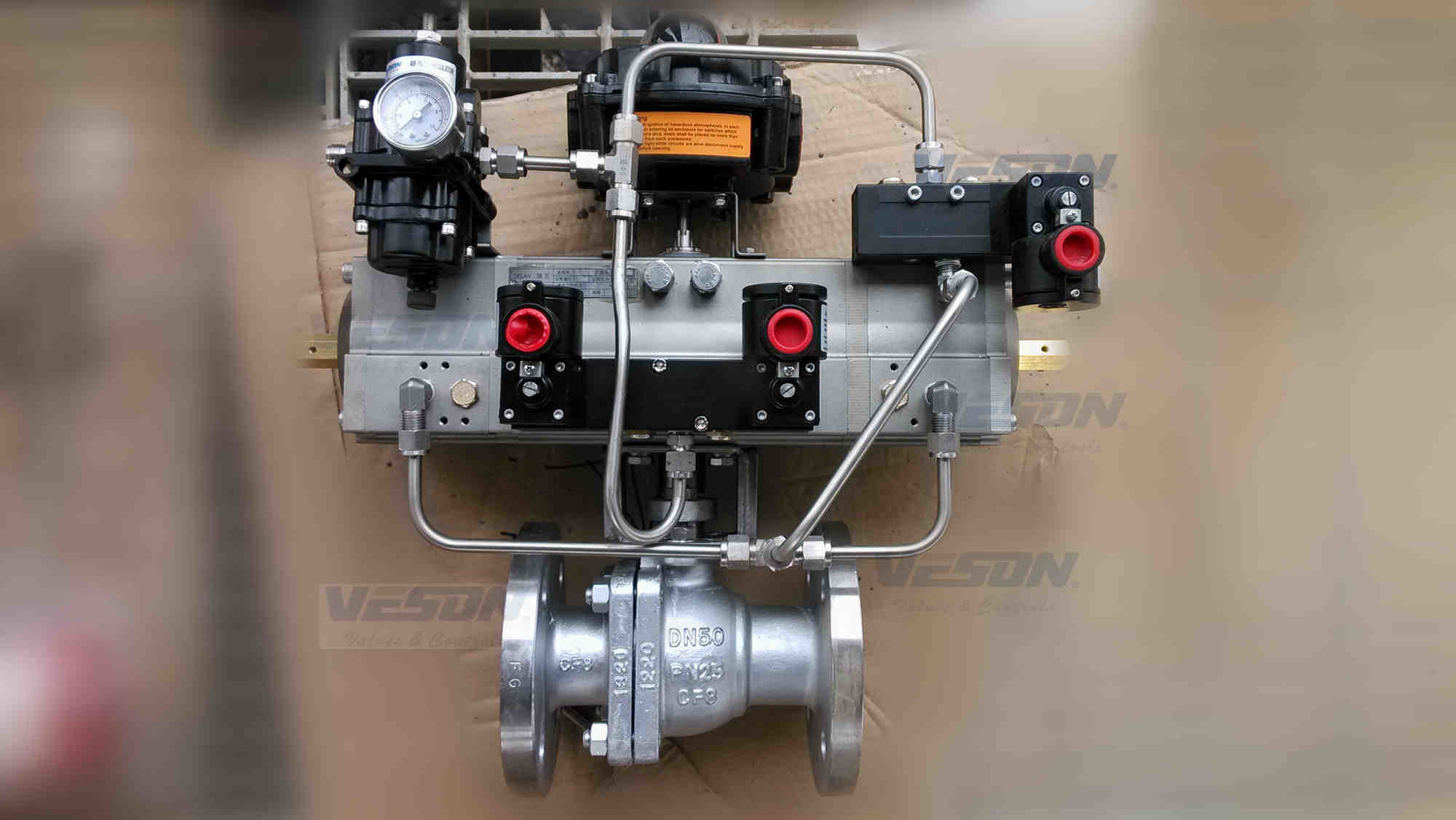 3 Position 180 Degree Pneumatic Actuator / Double Acting Valve Actuator