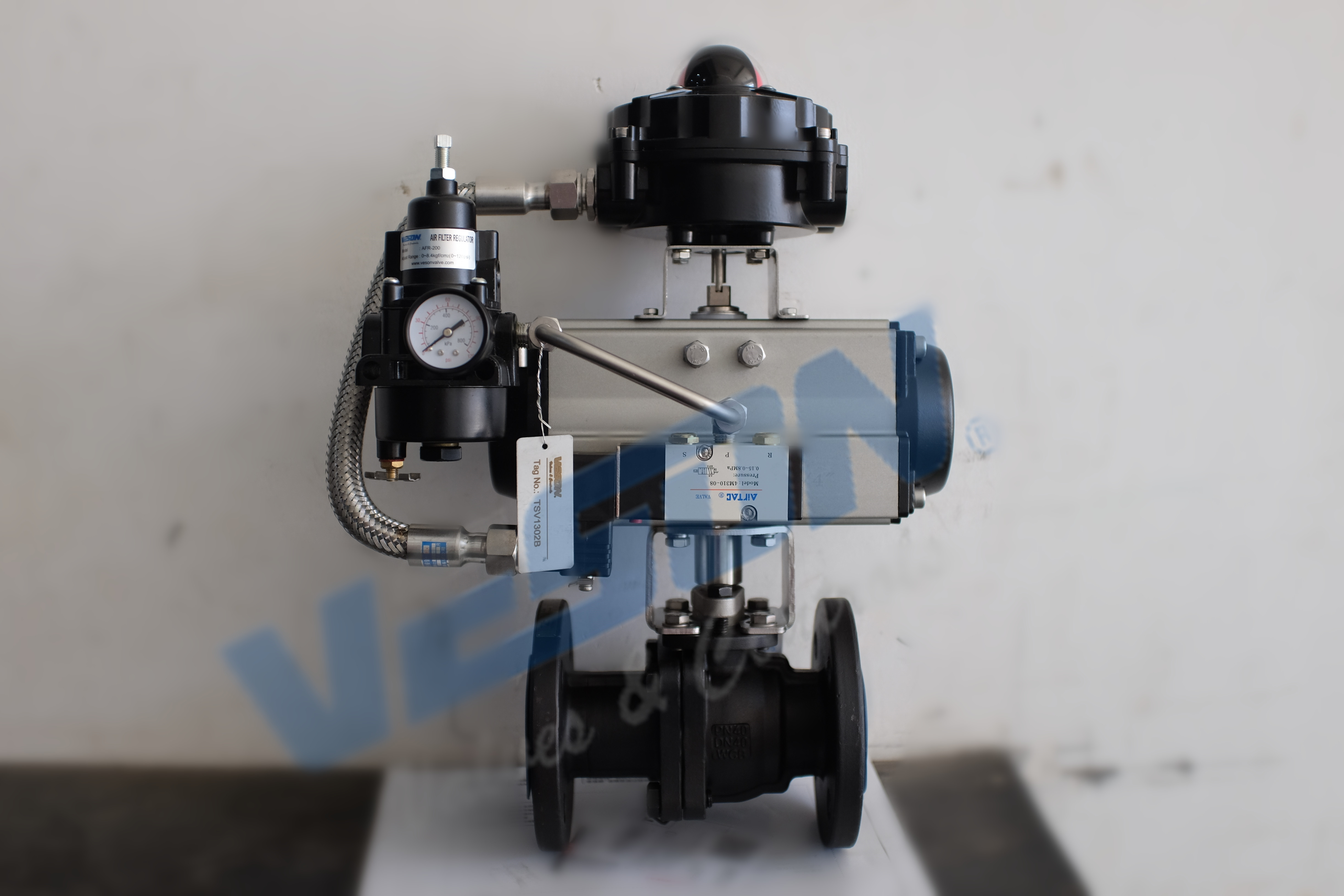 Pipe Line Pneumatic On Off Valve Customize Color Low Flow Resistance