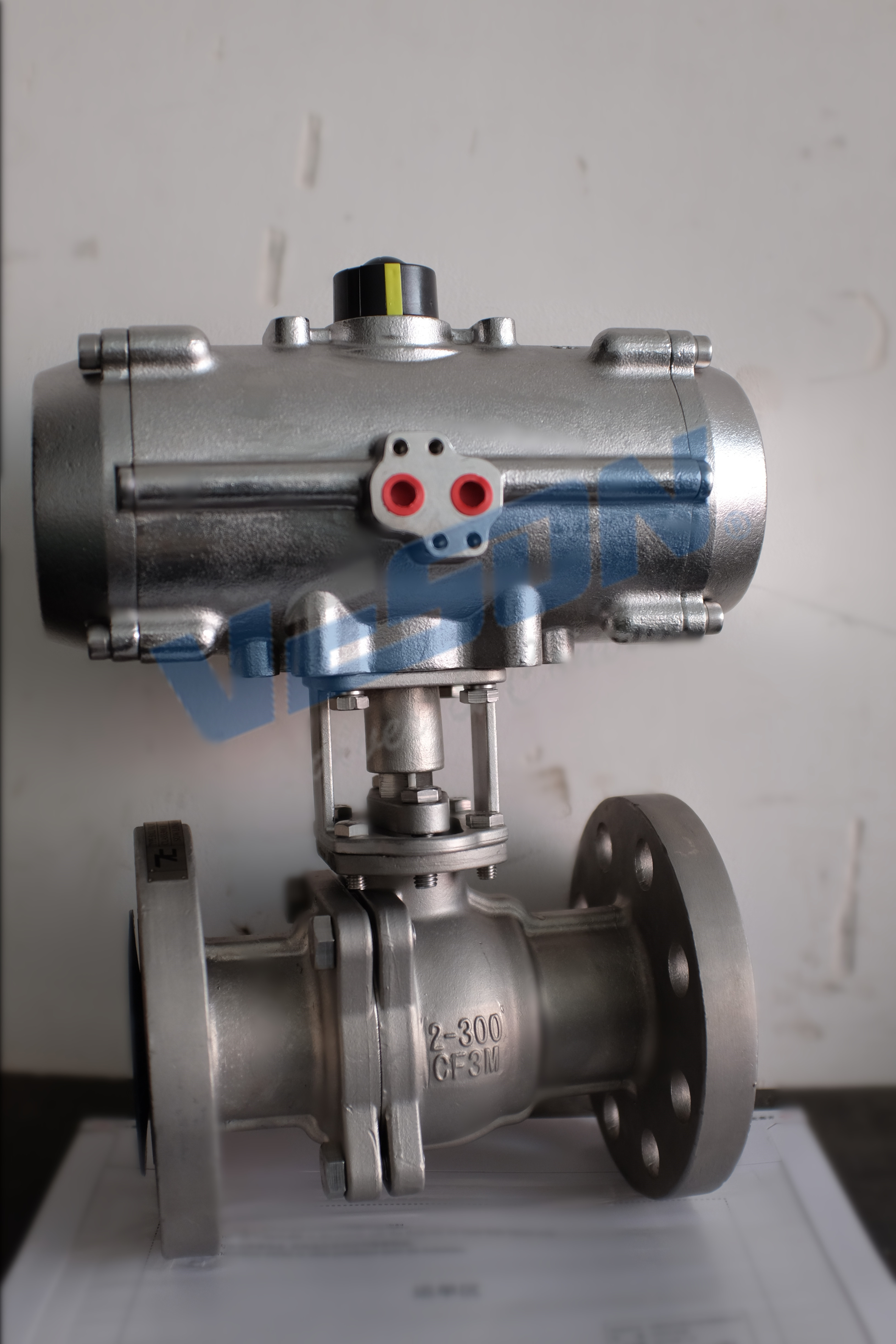 SS304 Stainless Steel Rotary Actuator Ball Valve Quarter ...