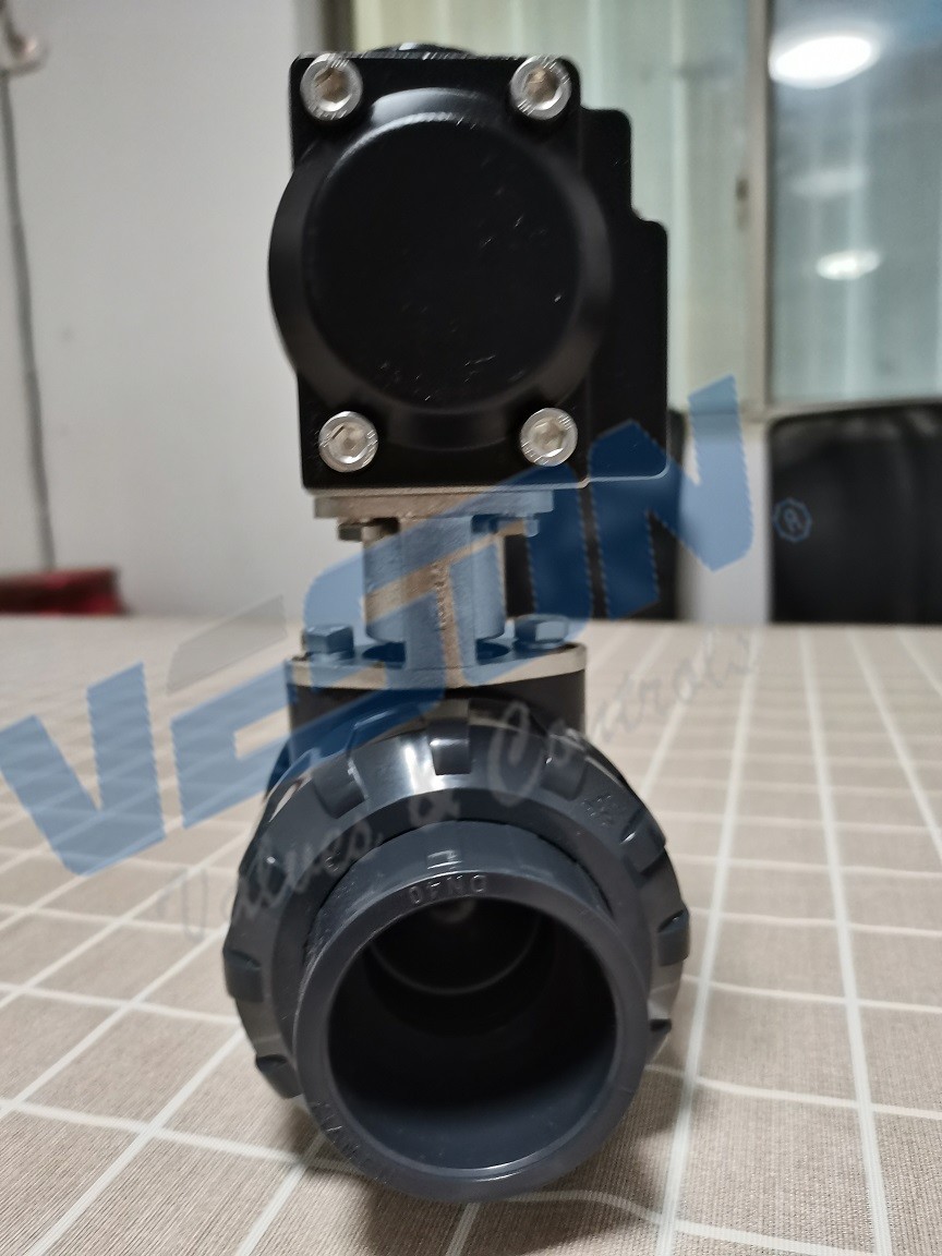 Air Actuated PVC Ball Valve Double Acting actuation Pneumatically